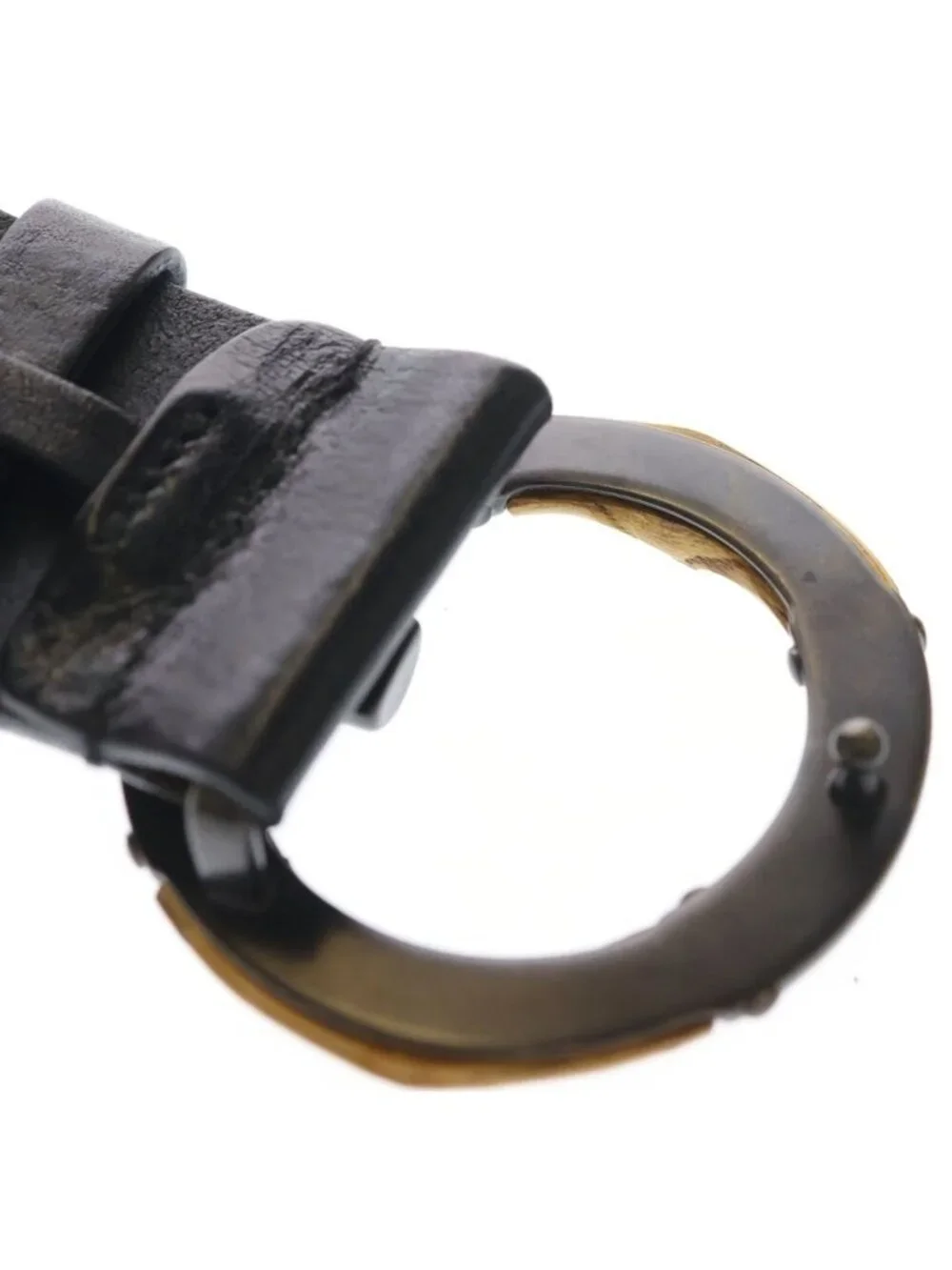 Gucci Bamboo-g Logo Leather Belt Black Brown